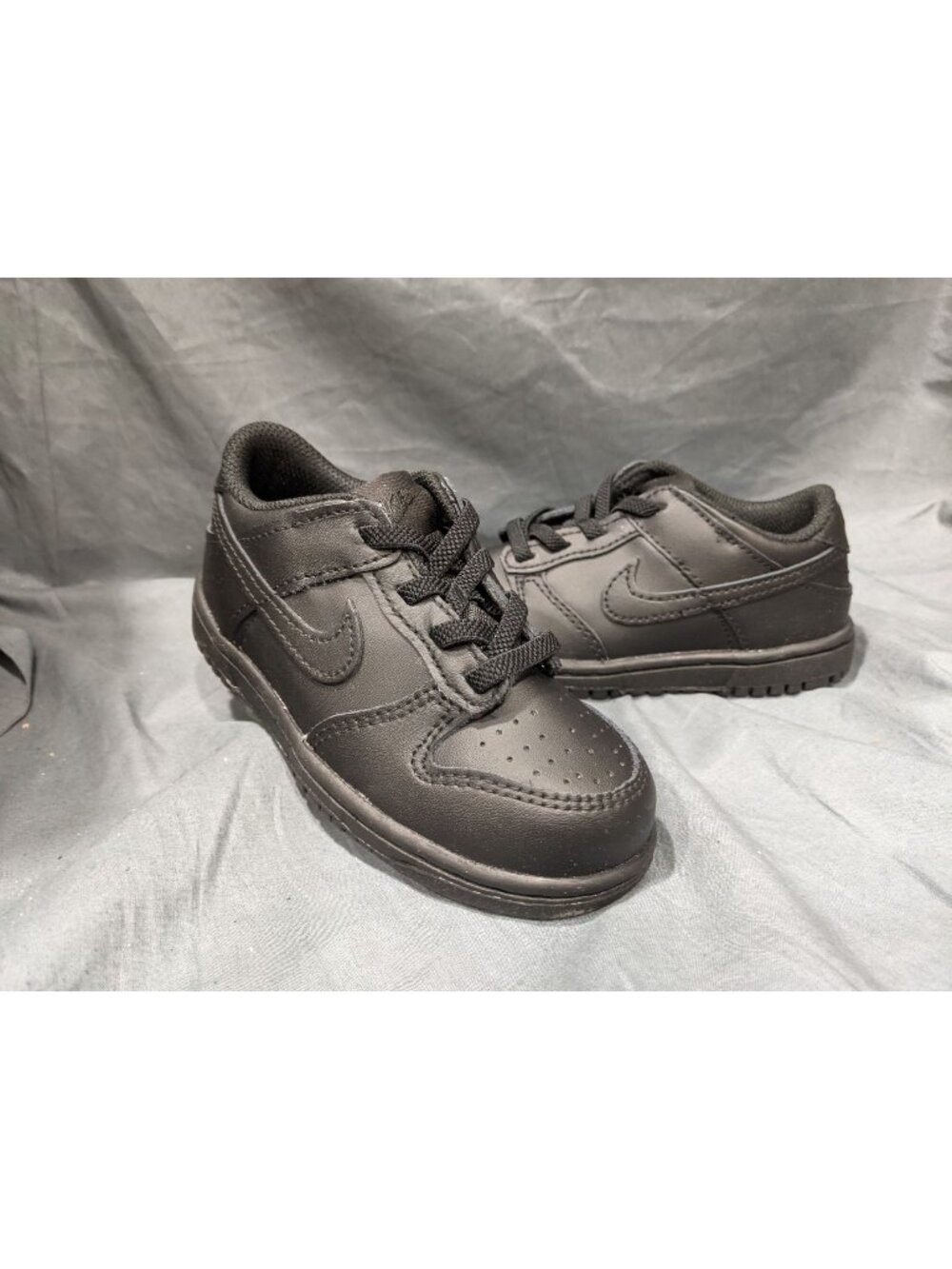 Nike Toddlers Dunk Low (TD) Sneakers Lace Up Black Size 7 NEW NO BOX!